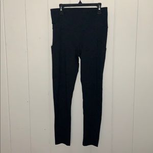Zella black high waisted athletic legging pockets